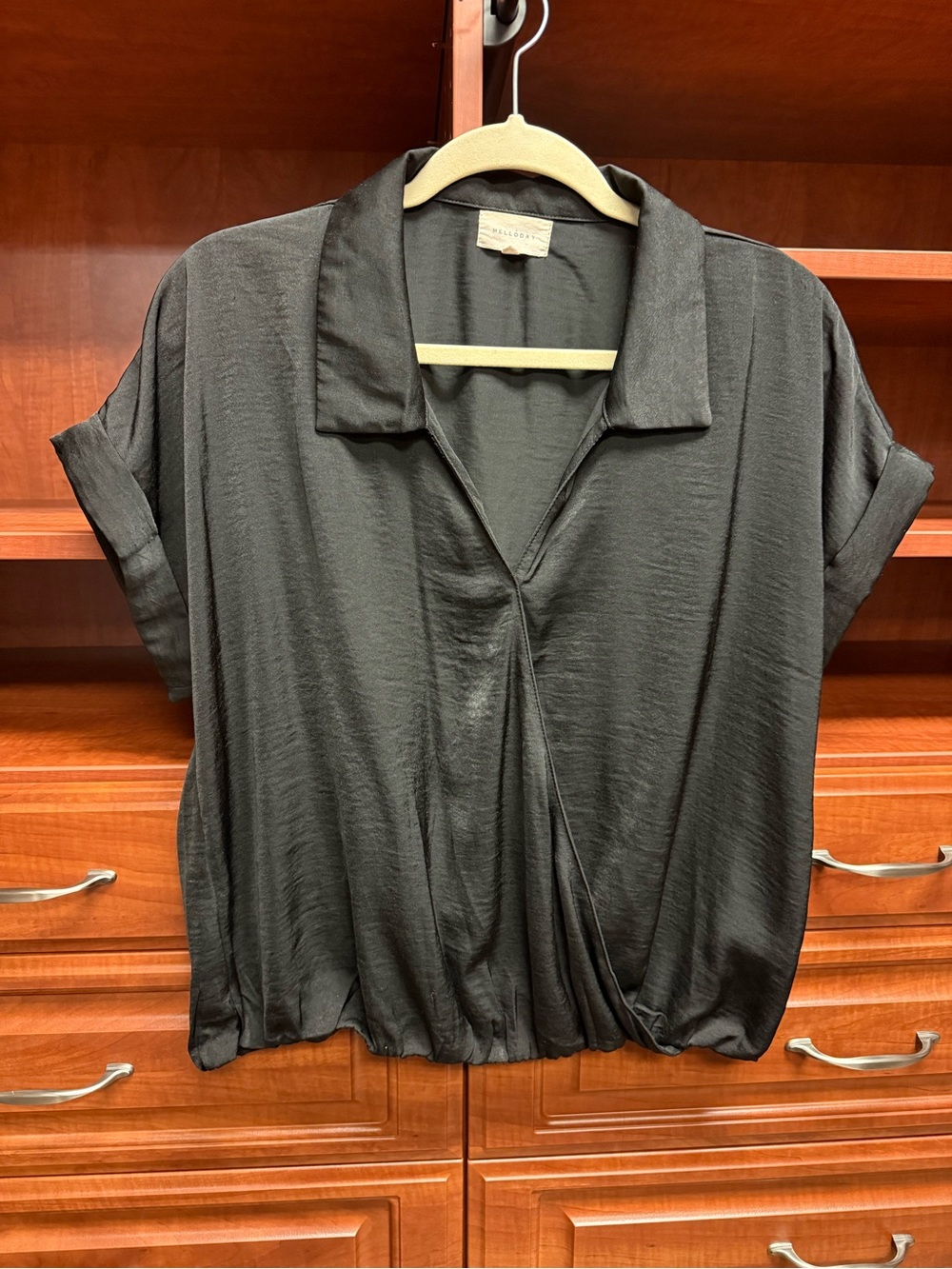 Melloday Black Blouse